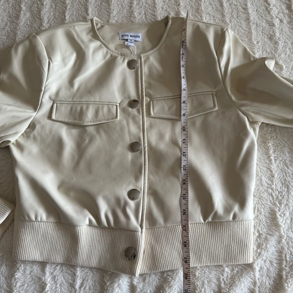 ⭐️Steve Madden Cream bomber Jacket - Picture 7 of 11